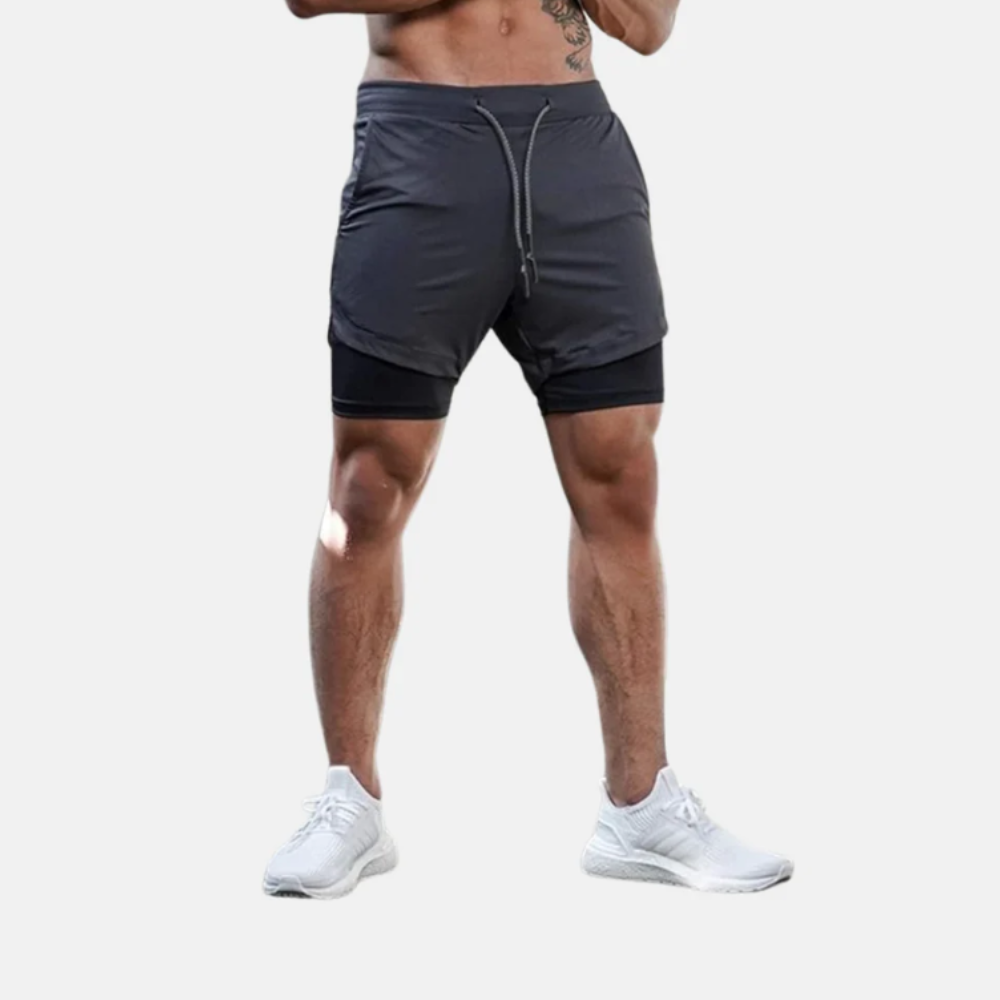 RunLock - 2-i-1 Träningsshorts med Mobilficka