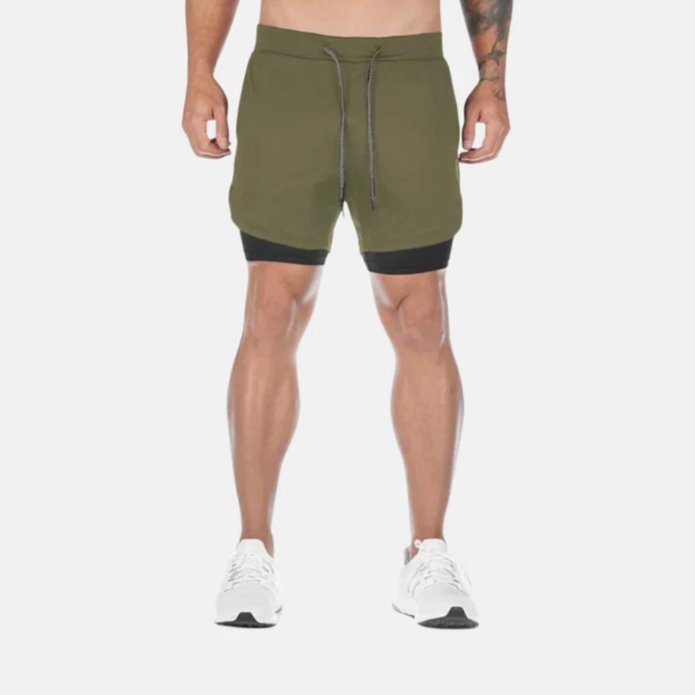 RunLock™ - 2-in-1 Träningsshorts med studsfri Mobilficka